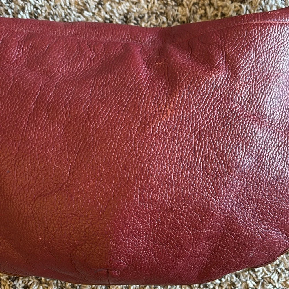 Petusco Burgundy Leather Shoulder 90s‎ Bag